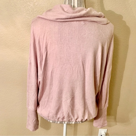 NWT Hippie Rose Sweater Large Cowl Neck Drawstring Waist Super Soft Ribbed Cuffs - Picture 5 of 13
